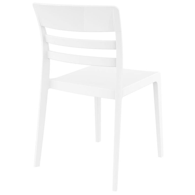 Compamia Moon Dining Chair White Transparent Clear/Glossy White/Red/Amber- Set of Tgwo