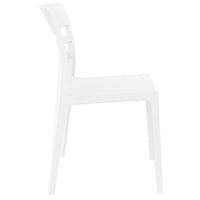 Compamia Moon Dining Chair White Transparent Clear/Glossy White/Red/Amber- Set of Tgwo