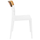 Compamia Moon Dining Chair White Transparent Clear/Glossy White/Red/Amber- Set of Tgwo