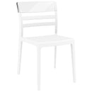Compamia Moon Dining Chair White Transparent Clear/Glossy White/Red/Amber- Set of Tgwo