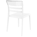 Compamia Moon Dining Chair White Transparent Clear/Glossy White/Red/Amber- Set of Tgwo