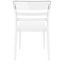 Compamia Moon Dining Chair White Transparent Clear/Glossy White/Red/Amber- Set of Tgwo