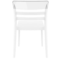 Compamia Moon Dining Chair White Transparent Clear/Glossy White/Red/Amber- Set of Tgwo