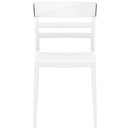 Compamia Moon Dining Chair White Transparent Clear/Glossy White/Red/Amber- Set of Tgwo