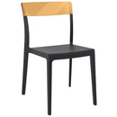 Compamia Flash Dining Chair White Transparent Clear/Glossy White/Red/Amber- Set of Two
