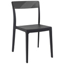 Compamia Flash Dining Chair White Transparent Clear/Glossy White/Red/Amber- Set of Two