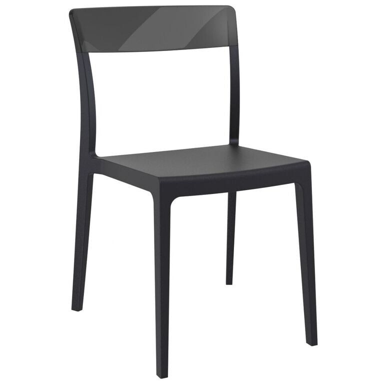 Compamia Flash Dining Chair White Transparent Clear/Glossy White/Red/Amber- Set of Two