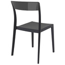 Compamia Flash Dining Chair White Transparent Clear/Glossy White/Red/Amber- Set of Two