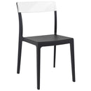 Compamia Flash Dining Chair White Transparent Clear/Glossy White/Red/Amber- Set of Two