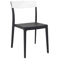 Compamia Flash Dining Chair White Transparent Clear/Glossy White/Red/Amber- Set of Two