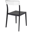 Compamia Flash Dining Chair White Transparent Clear/Glossy White/Red/Amber- Set of Two