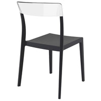 Compamia Flash Dining Chair White Transparent Clear/Glossy White/Red/Amber- Set of Two
