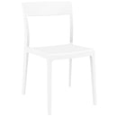 Compamia Flash Dining Chair White Transparent Clear/Glossy White/Red/Amber- Set of Two