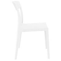 Compamia Flash Dining Chair White Transparent Clear/Glossy White/Red/Amber- Set of Two