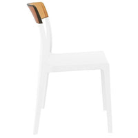 Compamia Flash Dining Chair White Transparent Clear/Glossy White/Red/Amber- Set of Two