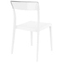 Compamia Flash Dining Chair White Transparent Clear/Glossy White/Red/Amber- Set of Two