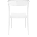 Compamia Flash Dining Chair White Transparent Clear/Glossy White/Red/Amber- Set of Two