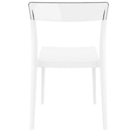 Compamia Flash Dining Chair White Transparent Clear/Glossy White/Red/Amber- Set of Two