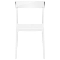 Compamia Flash Dining Chair White Transparent Clear/Glossy White/Red/Amber- Set of Two