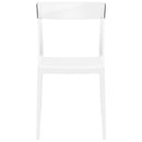 Compamia Flash Dining Chair White Transparent Clear/Glossy White/Red/Amber- Set of Two