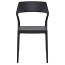 Compamia Snow Dining Chair Black/White/Gray/Dove Gray/Red/Yellow/Olive Green- Set of Two