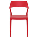 Compamia Snow Dining Chair Black/White/Gray/Dove Gray/Red/Yellow/Olive Green- Set of Two