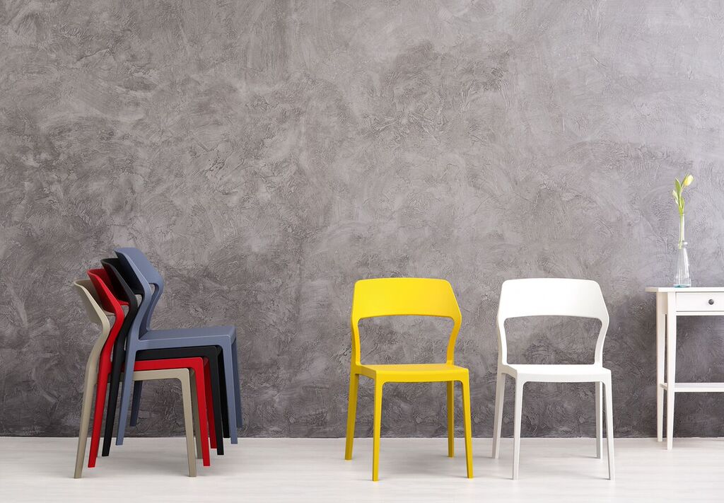 Compamia Snow Dining Chair Black/White/Gray/Dove Gray/Red/Yellow/Olive Green- Set of Two