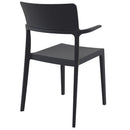 Compamia Plus Arm Chair Black/White/Red- Set of Two