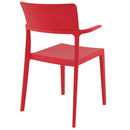 Compamia Plus Arm Chair Black/White/Red- Set of Two