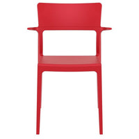 Compamia Plus Arm Chair Black/White/Red- Set of Two