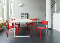 Compamia Plus Arm Chair Black/White/Red- Set of Two