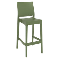 Compamia Maya Resin Barstool White/Black/Dark Gray/Dove Gray/Olive Green- Set of Two