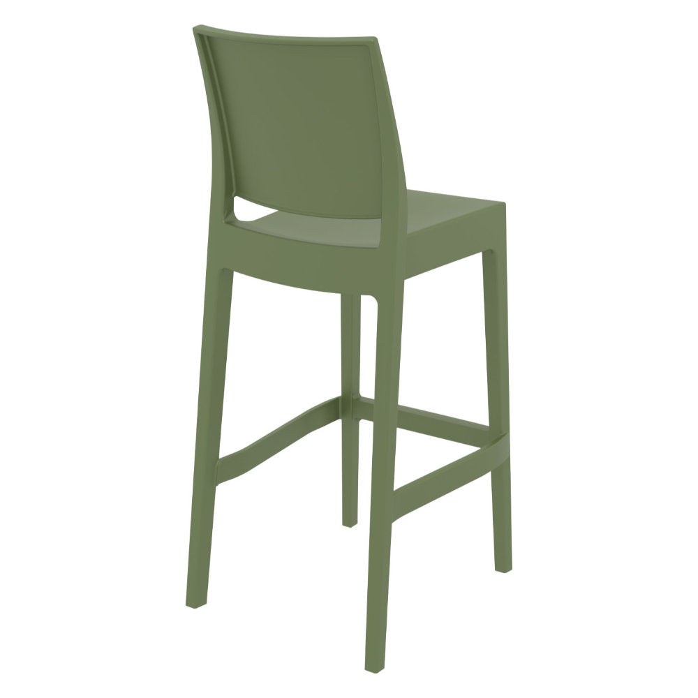 Compamia Maya Resin Barstool White/Black/Dark Gray/Dove Gray/Olive Green- Set of Two
