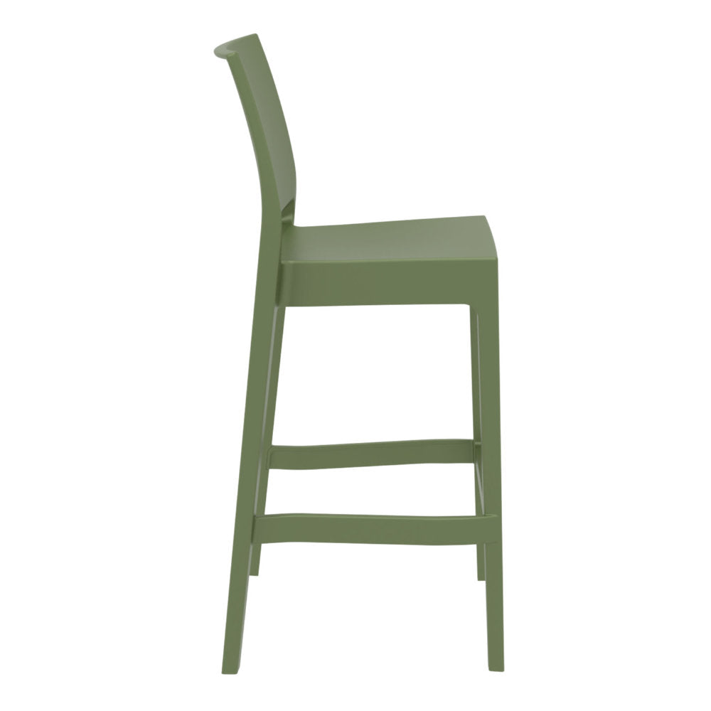 Compamia Maya Resin Barstool White/Black/Dark Gray/Dove Gray/Olive Green- Set of Two