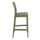 Compamia Maya Resin Barstool White/Black/Dark Gray/Dove Gray/Olive Green- Set of Two