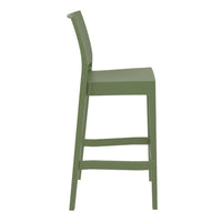 Compamia Maya Resin Barstool White/Black/Dark Gray/Dove Gray/Olive Green- Set of Two