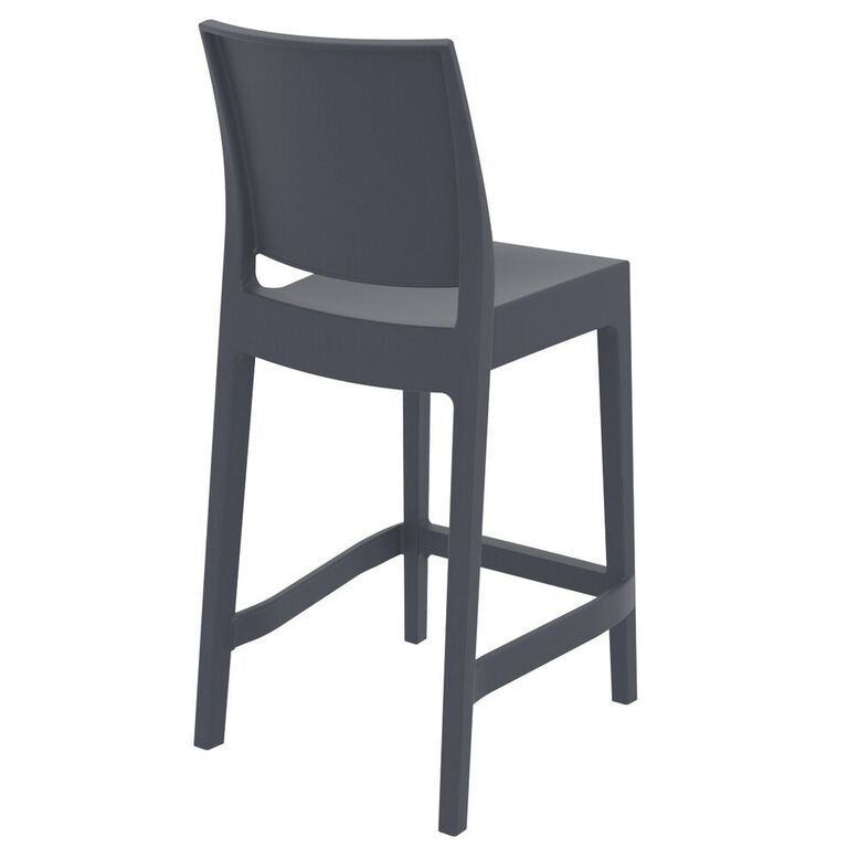 Compamia Maya Resin Counter Stool White/Black/Dark Gray/Dove Gray/Olive Green- Set of Two