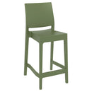 Compamia Maya Resin Counter Stool White/Black/Dark Gray/Dove Gray/Olive Green- Set of Two