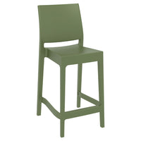 Compamia Maya Resin Counter Stool White/Black/Dark Gray/Dove Gray/Olive Green- Set of Two