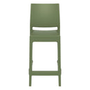 Compamia Maya Resin Counter Stool White/Black/Dark Gray/Dove Gray/Olive Green- Set of Two