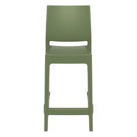 Compamia Maya Resin Counter Stool White/Black/Dark Gray/Dove Gray/Olive Green- Set of Two