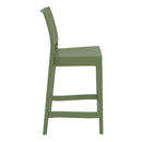 Compamia Maya Resin Counter Stool White/Black/Dark Gray/Dove Gray/Olive Green- Set of Two