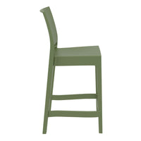 Compamia Maya Resin Counter Stool White/Black/Dark Gray/Dove Gray/Olive Green- Set of Two