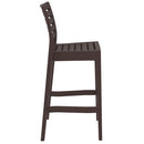 Compamia Ares Resin Barstool White/Black/Dark Gray/Dove Gray- Set of Two