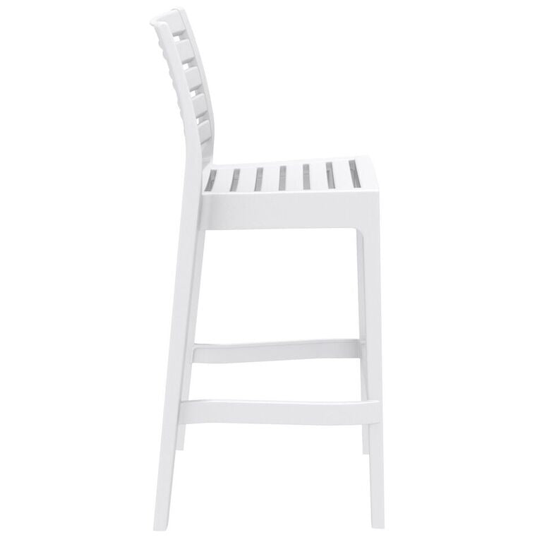 Compamia Ares Resin Barstool White/Black/Dark Gray/Dove Gray- Set of Two