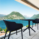 Compamia Sky Square Outdoor Lounge Table Black/White/Dark Gray, Dove Gray, Olive Green/White