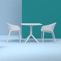 Compamia Sky Square Outdoor Lounge Table Black/White/Dark Gray, Dove Gray, Olive Green/White