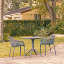 Compamia Air XL Patio Dining Set with 2 Arm Chairs Dark Gray