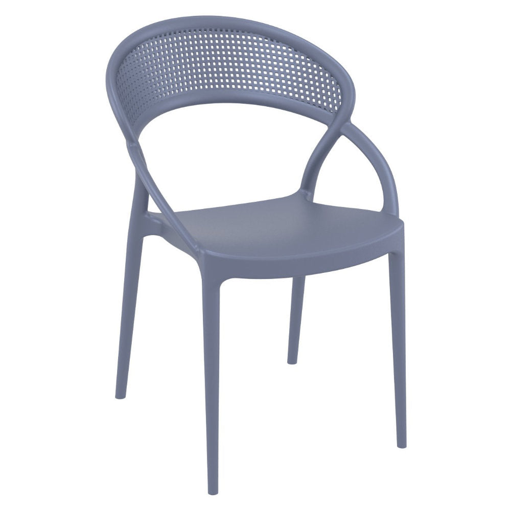 Compamia Sunset Patio Dining Set with 2 Chairs Dark Gray