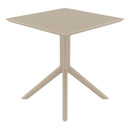 Compamia Sky Square Table 27 inch Taupe